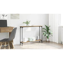 vidaXL Konzolasztal polcokkal Artisan tölgy 100 x 22,5 x 75 cm Faanyag