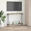 vidaXL Konzolasztal polcokkal Artisan tölgy 101 x 23 x 15,5 cm Faanyag