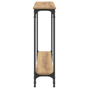 vidaXL Konzolasztal polcokkal Artisan tölgy 101 x 23 x 15,5 cm Faanyag