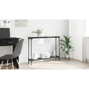 vidaXL Konzolasztal polcokkal Fekete tölgy 100 x 22,5 x 75 cm Faanyag