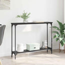 vidaXL Konzolasztal Fekete tölgy 100 x 22,5 x 75 cm Szerelt Fa