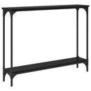 vidaXL Konzolasztal Fekete tölgy 100 x 22,5 x 75 cm Szerelt Fa