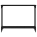 vidaXL Konzolasztal Fekete tölgy 100 x 22,5 x 75 cm Szerelt Fa