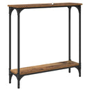 vidaXL Konzolasztal polcokkal Öreg fa 75 x 22,5 x 75 cm Faanyag