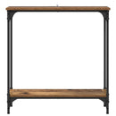 vidaXL Konzolasztal Öreg fa 75 x 22,5 x 75 cm Szerelt Fa