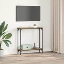 vidaXL Konzolasztal polcokkal Artisan tölgy 75 x 22,5 x 75 cm Faanyag