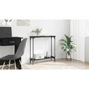 vidaXL Konzolasztal polcokkal Fekete tölgy 75 x 22,5 x 75 cm Faanyag