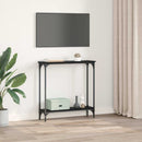 vidaXL Konzolasztal Fekete tölgy 75 x 22,5 x 75 cm Szerelt Fa