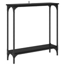 vidaXL Konzolasztal Fekete tölgy 75 x 22,5 x 75 cm Szerelt Fa