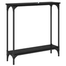 vidaXL Konzolasztal Fekete tölgy 75 x 22,5 x 75 cm Szerelt Fa