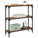 vidaXL Konzolasztal polcokkal Öreg fa 75 x 22,5 x 75 cm Faanyag