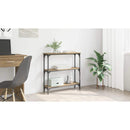 vidaXL Konzolasztal polcokkal Artisan tölgy 75 x 22,5 x 75 cm Faanyag