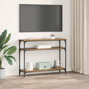 vidaXL Konzolasztal polcokkal Öreg fa 100 x 29 x 75 cm Faanyag