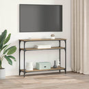 vidaXL Konzolasztal polcokkal Artisan tölgy 100 x 29 x 75 cm Faanyag