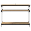 vidaXL Konzolasztal Artisan tölgy 100 x 29 x 75 cm Szerelt Fa