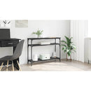 vidaXL Konzolasztal polcokkal Fekete tölgy 100 x 29 x 75 cm Faanyag