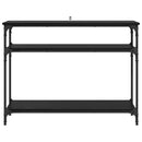 vidaXL Konzolasztal Fekete tölgy 100 x 29 x 75 cm Szerelt Fa