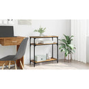 vidaXL Konzolasztal polcokkal Öreg fa 75 x 29 x 75 cm Faanyag