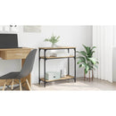 vidaXL Konzolasztal polcokkal Artisan tölgy 75 x 29 x 75 cm Faanyag