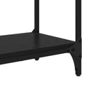 vidaXL Konzolasztal Fekete tölgy 75 x 29 x 75 cm Szerelt Fa