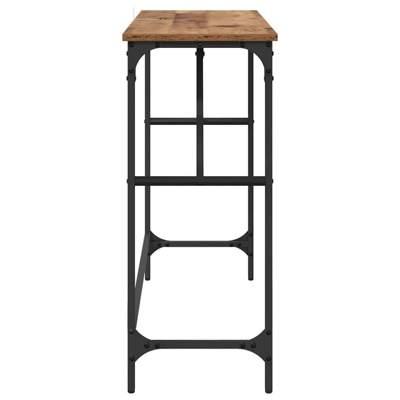 vidaXL Konzolasztal Öreg fa 100 x 32 x 75 cm Faanyag