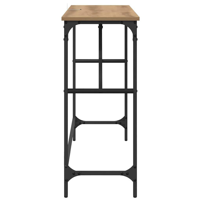 vidaXL Konzolasztal Artisan tölgy 100 x 32 x 75 cm Faanyag