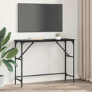 vidaXL Konzolasztal Fekete tölgy 100 x 32 x 75 cm Faanyag
