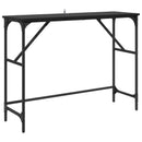 vidaXL Konzolasztal Fekete tölgy 100 x 32 x 75 cm Faanyag