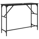 vidaXL Konzolasztal Fekete tölgy 100 x 32 x 75 cm Faanyag