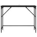 vidaXL Konzolasztal Fekete tölgy 100 x 32 x 75 cm Faanyag