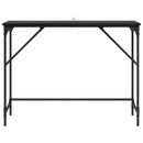 vidaXL Konzolasztal Fekete tölgy 100 x 32 x 75 cm Faanyag