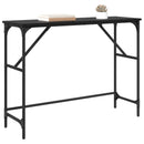 vidaXL Konzolasztal Fekete tölgy 100 x 32 x 75 cm Faanyag