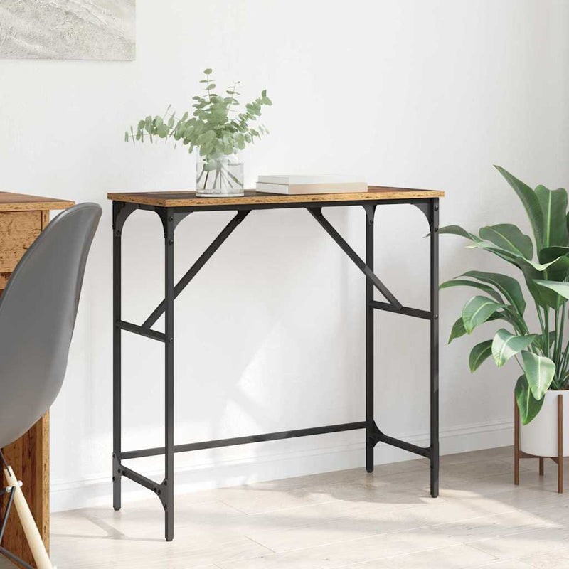 vidaXL Konzolasztal Öreg fa 75 x 32 x 75 cm Faanyag