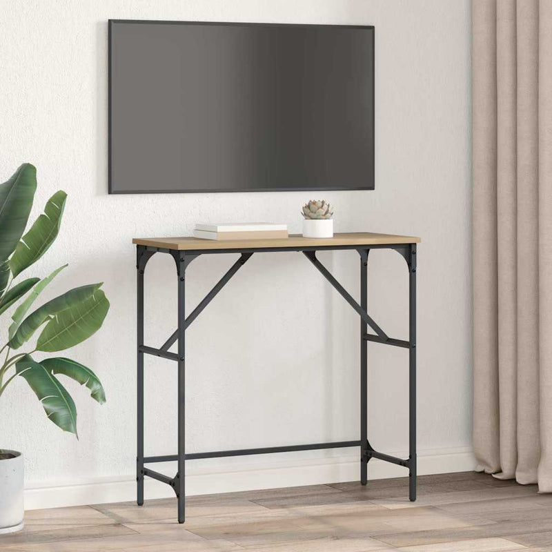 vidaXL Konzolasztal Artisan tölgy 75 x 32 x 75 cm Faanyag