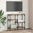 vidaXL Konzolasztal polcokkal Öreg fa 80 x 29 x 75 cm Faanyag