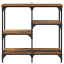 vidaXL Konzolasztal polcokkal Öreg fa 80 x 29 x 75 cm Faanyag