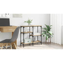 vidaXL Konzolasztal polcokkal Artisan tölgy 80 x 29 x 75 cm Faanyag