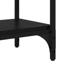 vidaXL Konzolasztal Fekete tölgy 80 x 29 x 75 cm Szerelt Fa