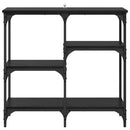 vidaXL polcokkal tárolóval Musta tammi 80 x 29 x 75 cm Faanyag