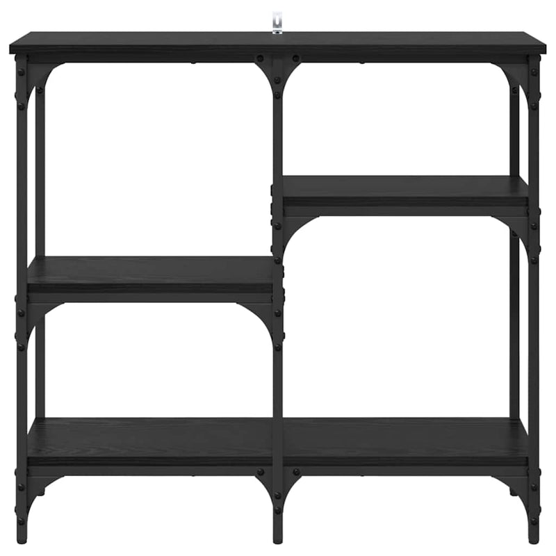 vidaXL polcokkal tárolóval Musta tammi 80 x 29 x 75 cm Faanyag