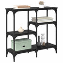 vidaXL polcokkal tárolóval Musta tammi 80 x 29 x 75 cm Faanyag