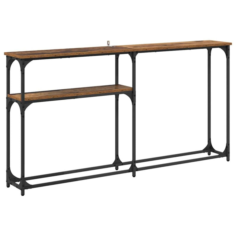 vidaXL Konzolasztal Régi fa 145x22.5x75cm Faanyag