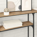 vidaXL Konzolasztal Artisan tölgy 145 x 22,5 x 75 cm Faanyag