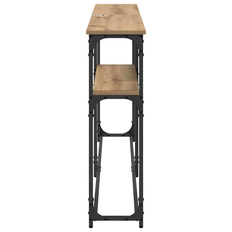 vidaXL Konzolasztal Artisan tölgy 145 x 22,5 x 75 cm Faanyag