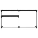 vidaXL Konzolasztal Fekete tölgy 146 x 22,5 x 75 cm Szerelt Fa