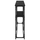 vidaXL Konzolasztal Fekete tölgy 146 x 22,5 x 75 cm Faanyag