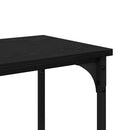 vidaXL Konzolasztal Fekete tölgy 150 x 29 x 75 cm Mérnöki fa és fém