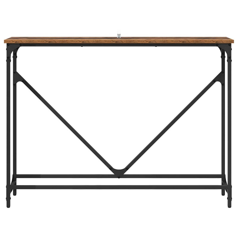 vidaXL Konzolasztal Öreg fa 102 x 23 x 75 cm Faanyag
