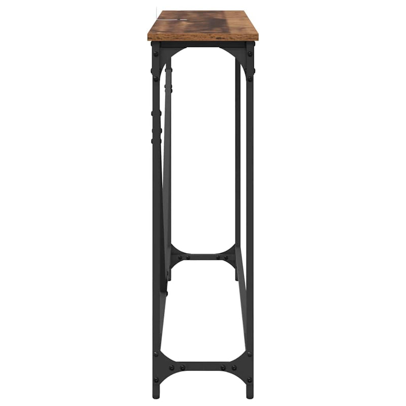 vidaXL Konzolasztal Öreg fa 102 x 23 x 75 cm Faanyag