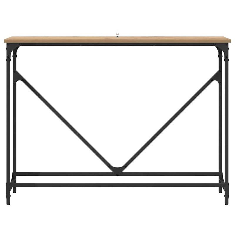 vidaXL Konzolasztal Artisan tölgy 102 x 23 x 75 cm Faanyag